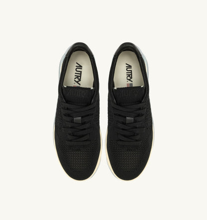 AUTRY EASEKNIT MEDALIST LOW SNEAKERS IN BLACK COLOR KNIT