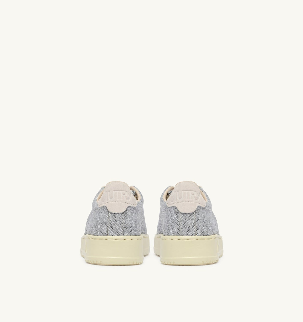 AUTRY MEDALIST EASEKNIT LOW SNEAKERS IN SILVER-TONE KNIT