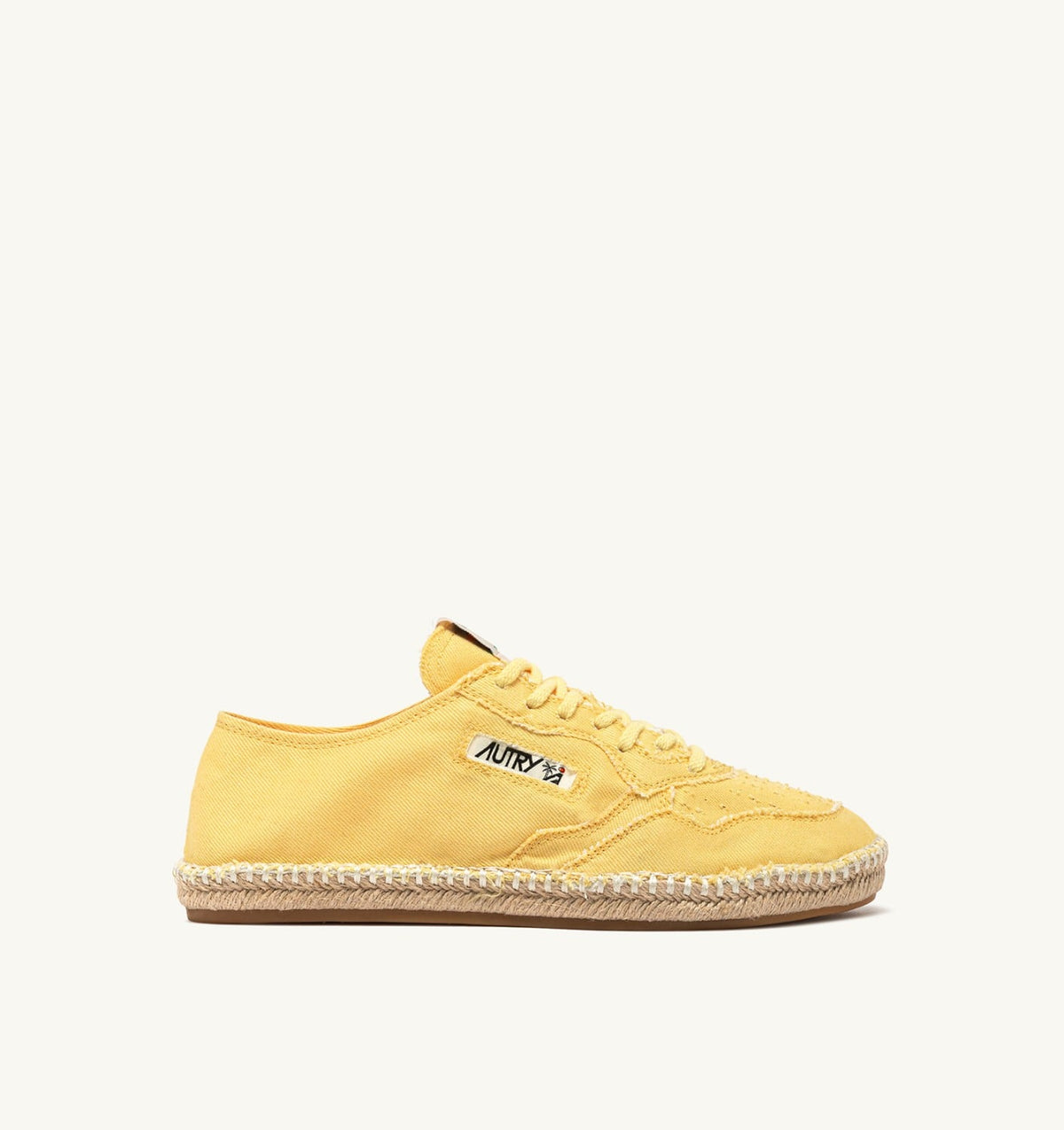 AUTRY SANDY ESPADRILLES IN PASTEL YELLOW CANVAS