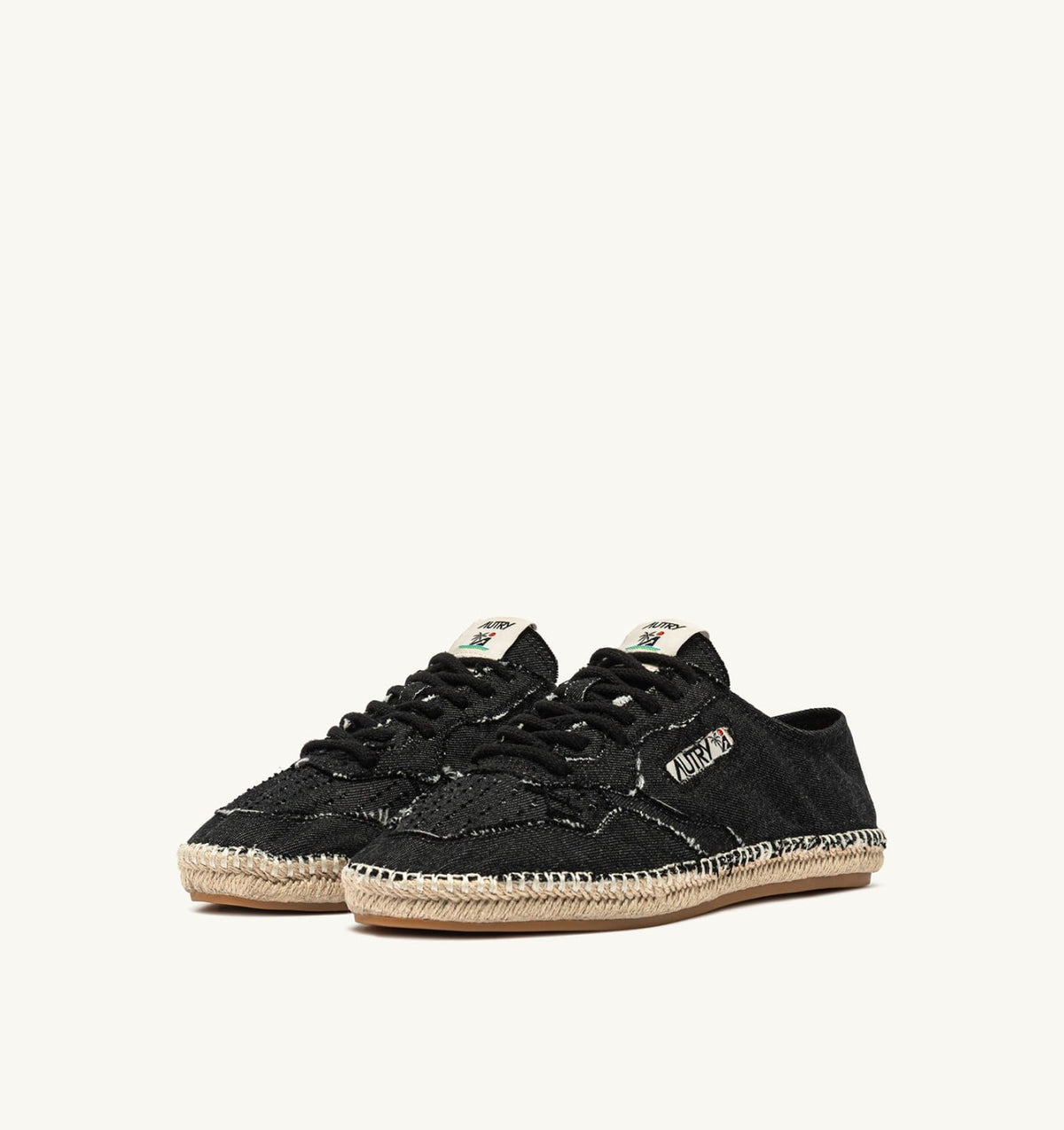 AUTRY SANDY ESPADRILLES IN BLACK CANVAS