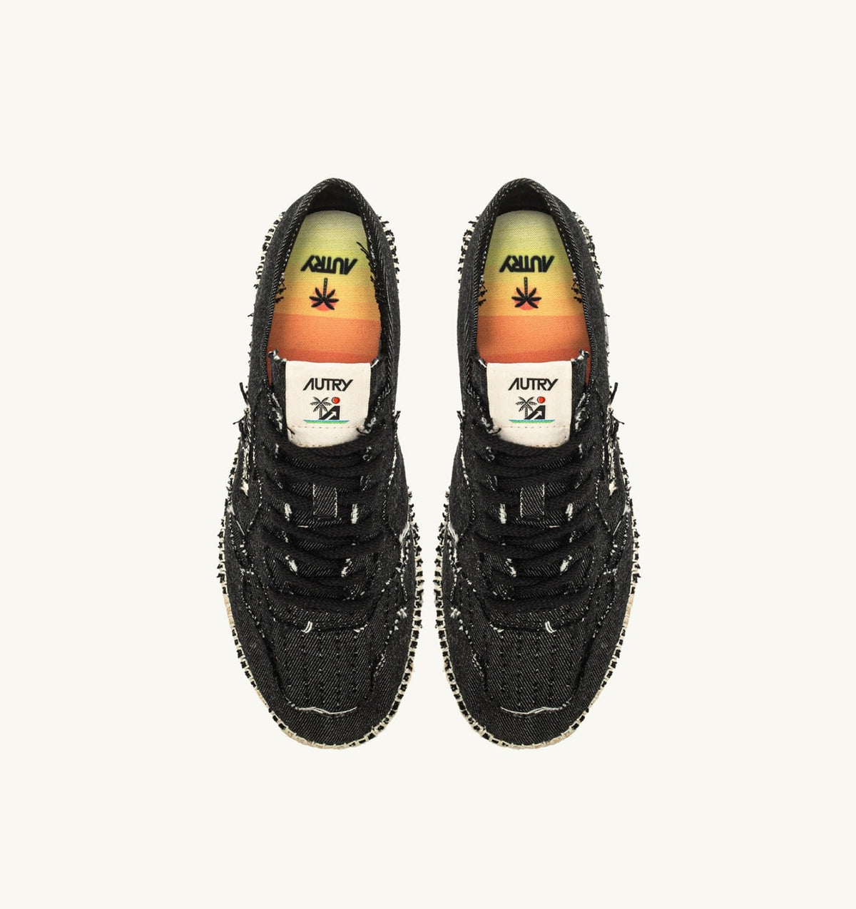 AUTRY SANDY ESPADRILLES IN BLACK CANVAS