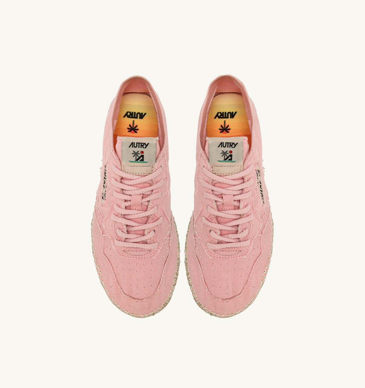 AUTRY SANDY ESPADRILLES IN PINK CANVAS
