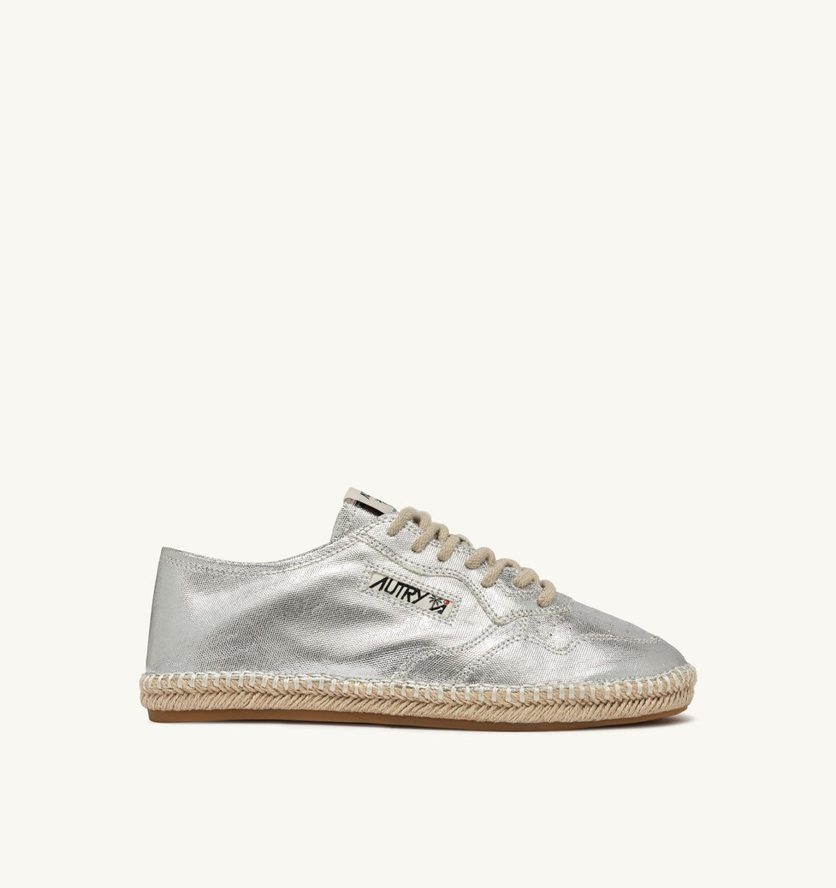 AUTRY SANDY ESPADRILLES IN SILVER CANVAS