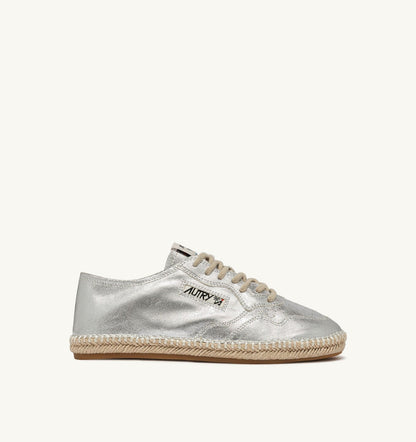 AUTRY SANDY ESPADRILLES IN SILVER CANVAS