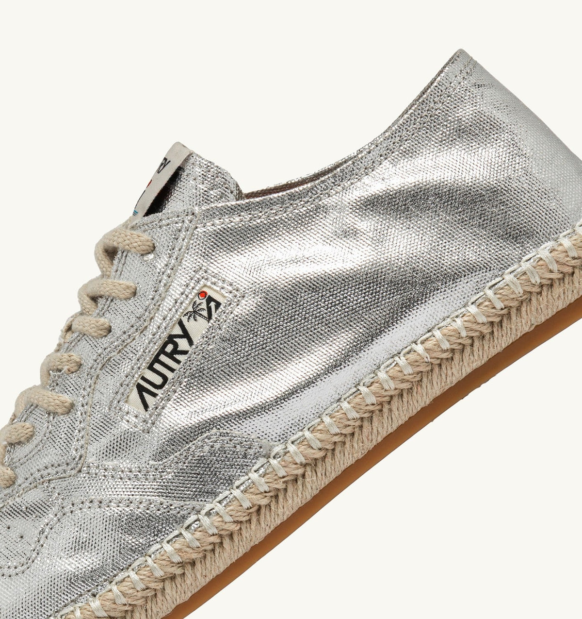 AUTRY SANDY ESPADRILLES IN SILVER CANVAS