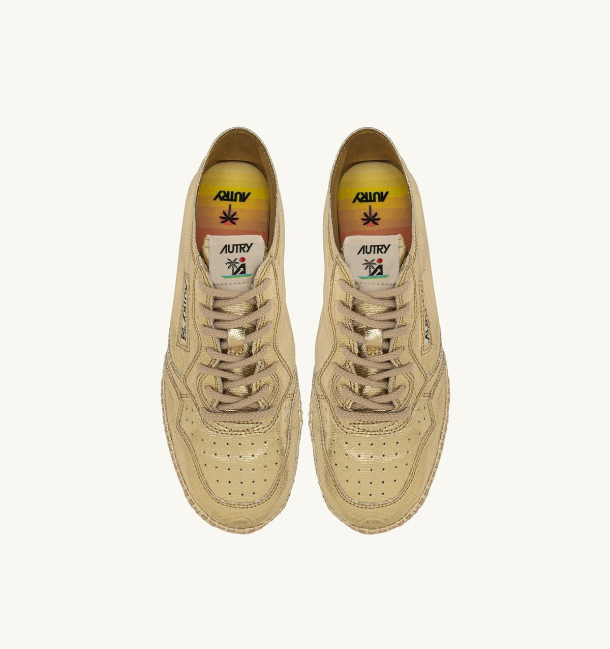AUTRY SANDY ESPADRILLES IN GOLD CANVAS