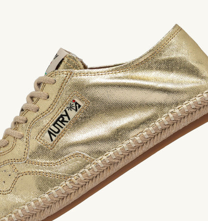 AUTRY SANDY ESPADRILLES IN GOLD CANVAS