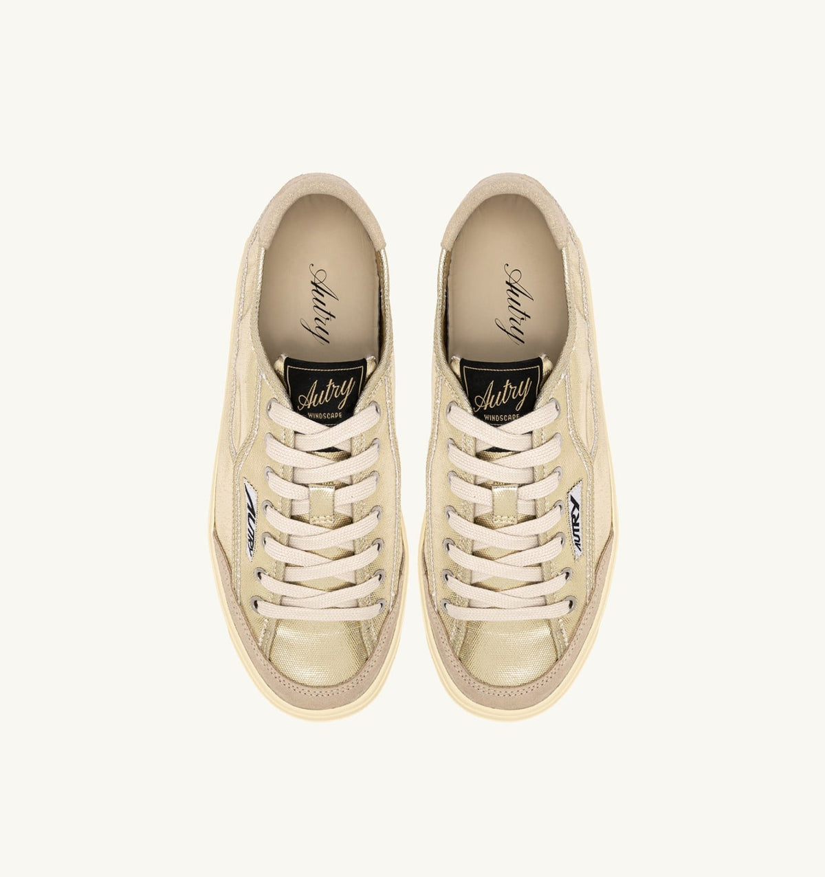AUTRY WINDSCAPE LOW SNEAKERS IN PLATINUM CANVAS