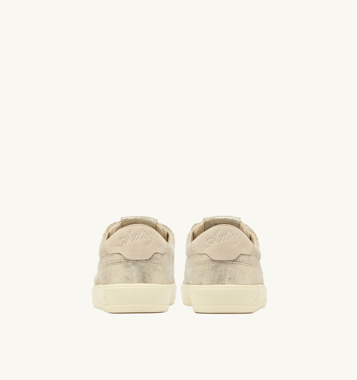 AUTRY WINDSCAPE LOW SNEAKERS IN PLATINUM AND SAND LAMINATED SUEDE