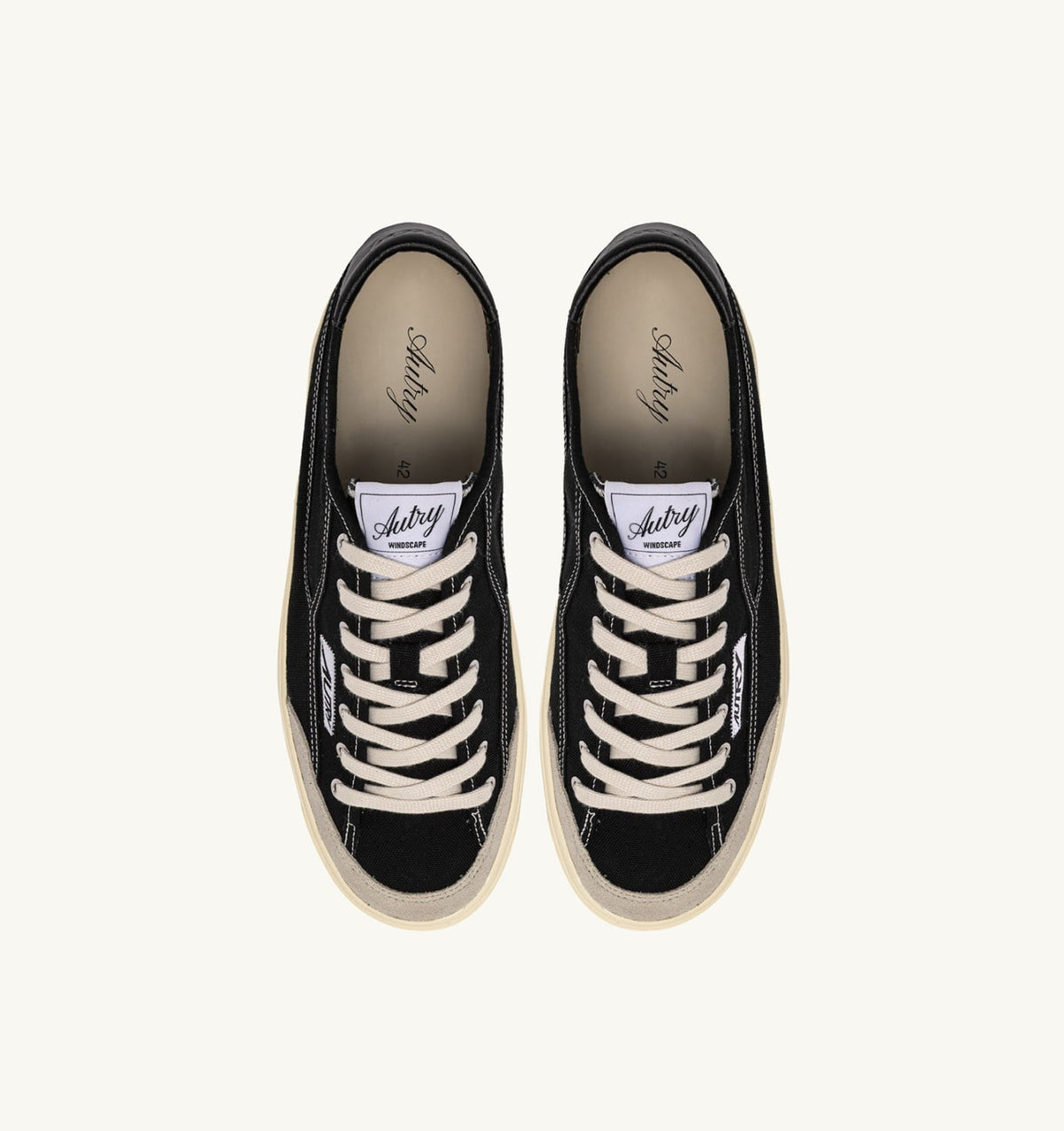 AUTRY WINDSCAPE LOW SNEAKERS IN BLACK CANVAS