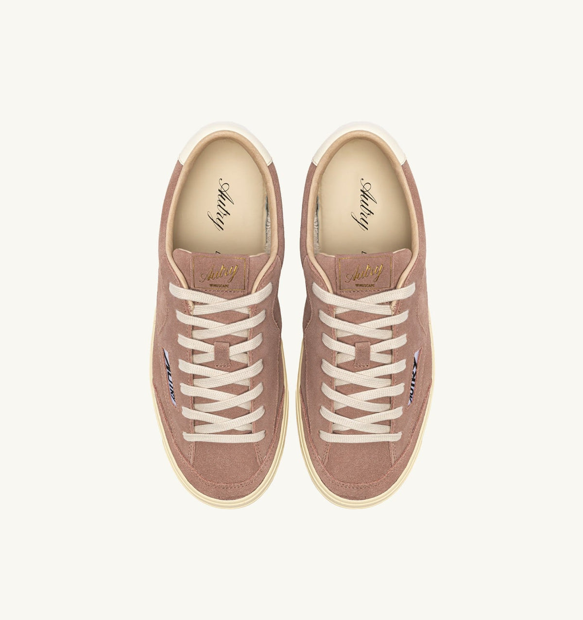 AUTRY WINDSCAPE LOW SNEAKERS IN PIGEON AND MARSHMALLOW SUEDE