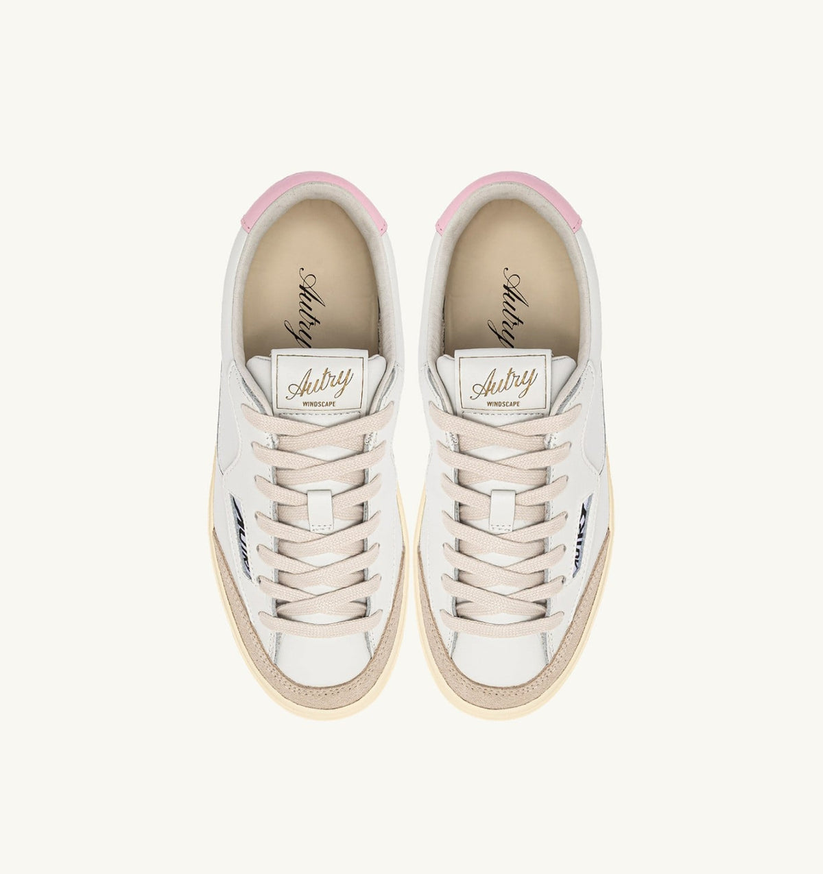 AUTRY WINDSCAPE LOW SNEAKERS IN WHITE AND FAIRY TALE LEATHER