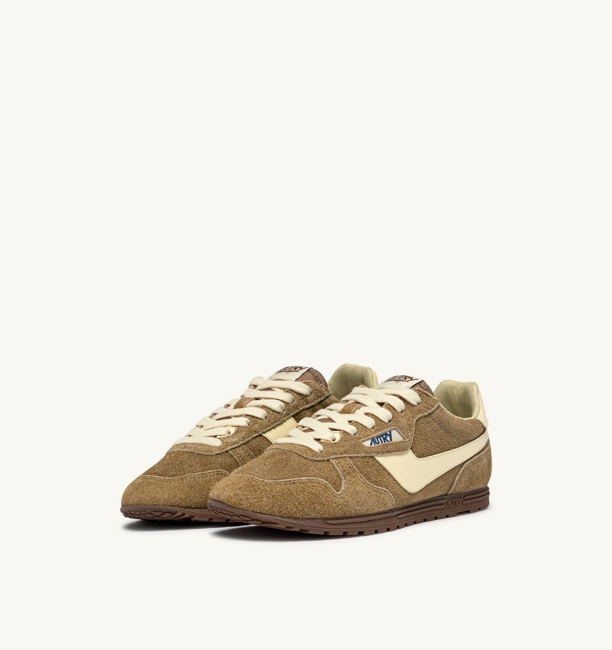 AUTRY WINDSPIN SNEAKERS IN COURO AND RUTABAGA SUEDE AND LEATHER