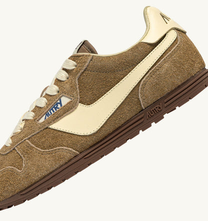 AUTRY WINDSPIN SNEAKERS IN COURO AND RUTABAGA SUEDE AND LEATHER