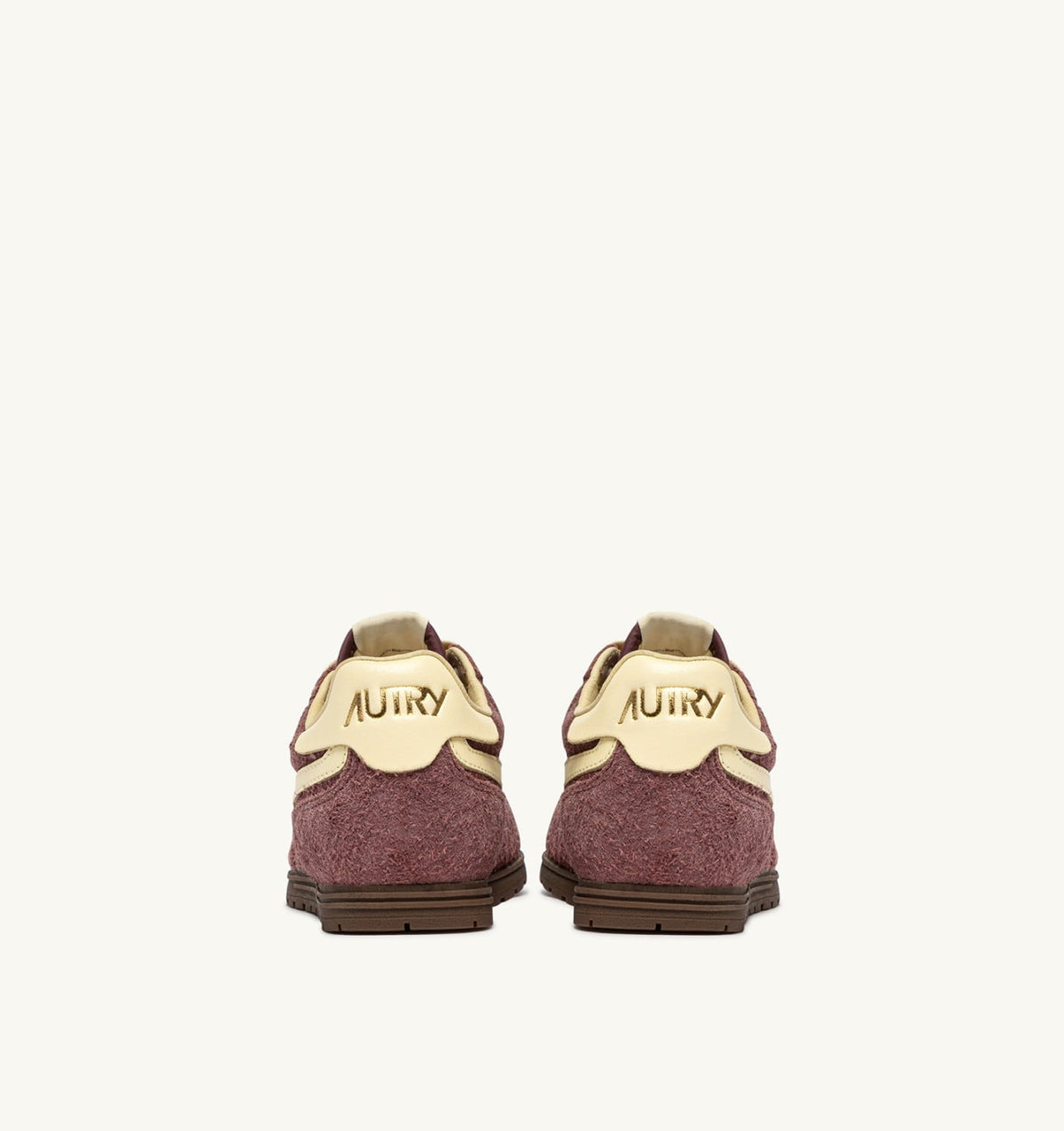 AUTRY WINDSPIN SNEAKERS IN CHIANTI AND RUTABAGA SUEDE AND LEATHER