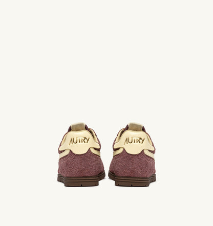 AUTRY WINDSPIN SNEAKERS IN CHIANTI AND RUTABAGA SUEDE AND LEATHER