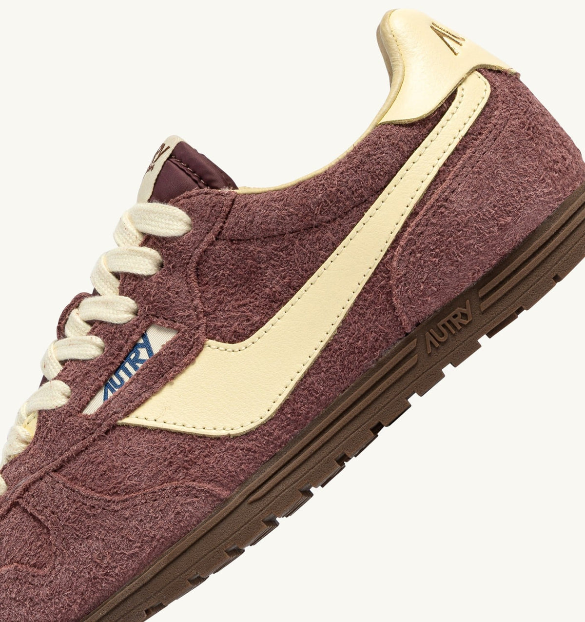 AUTRY WINDSPIN SNEAKERS IN CHIANTI AND RUTABAGA SUEDE AND LEATHER