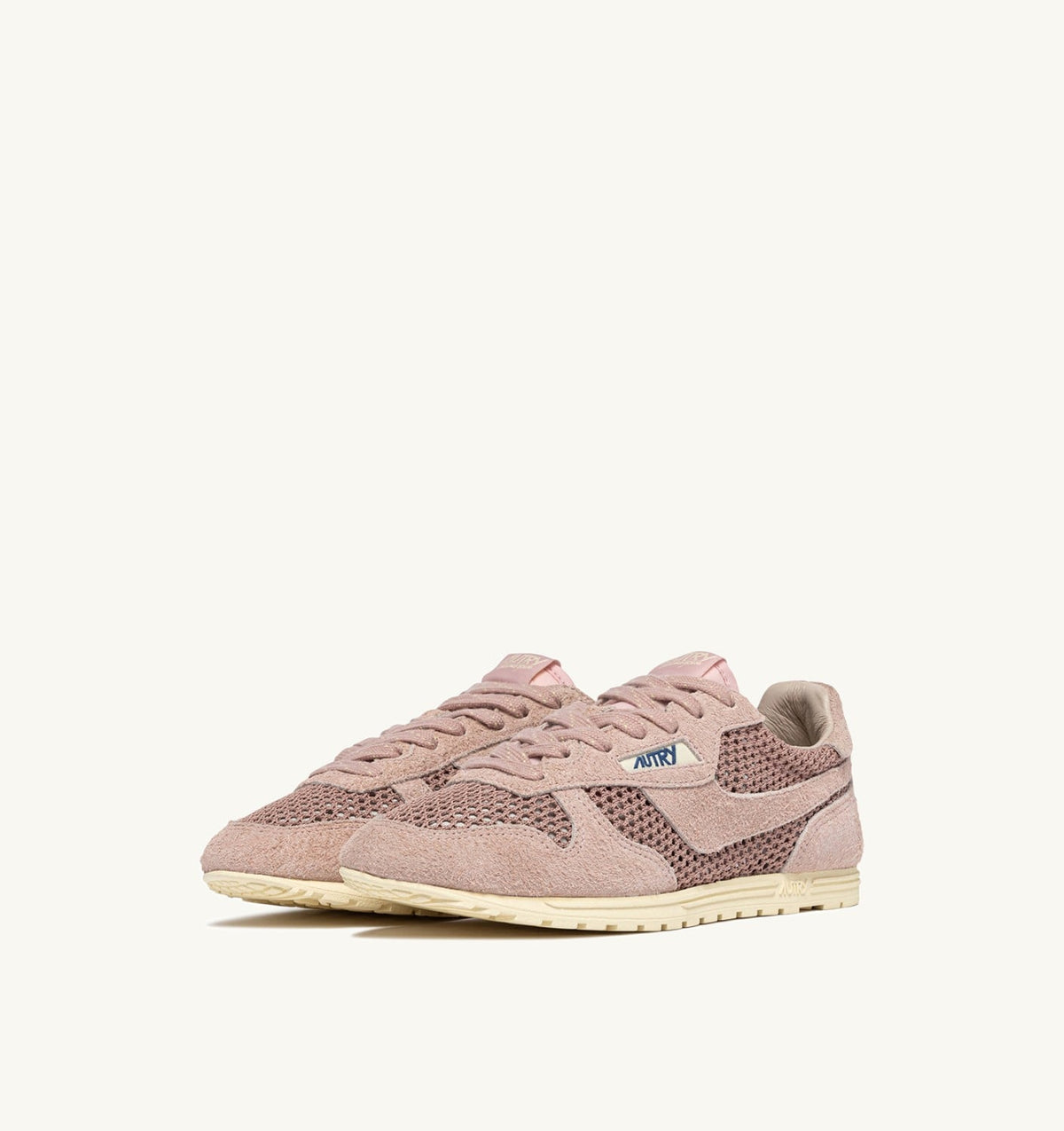 AUTRY WINDSPIN SNEAKERS IN SILK MESH AND SUEDE