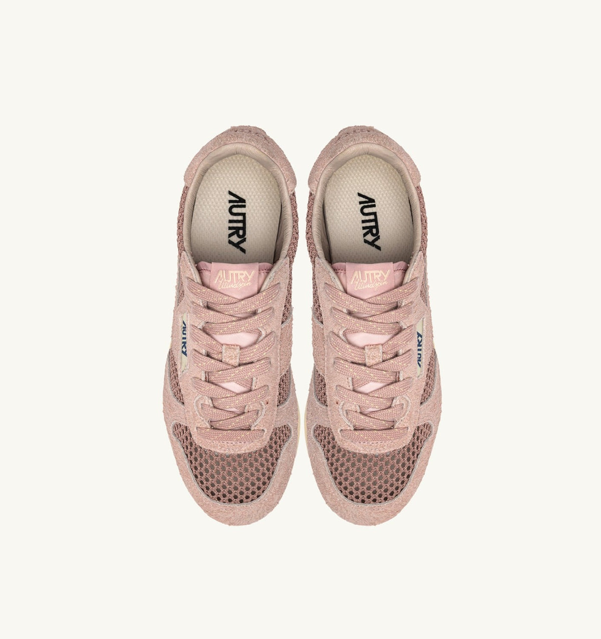 AUTRY WINDSPIN SNEAKERS IN SILK MESH AND SUEDE