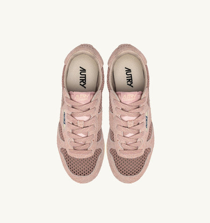 AUTRY WINDSPIN SNEAKERS IN SILK MESH AND SUEDE