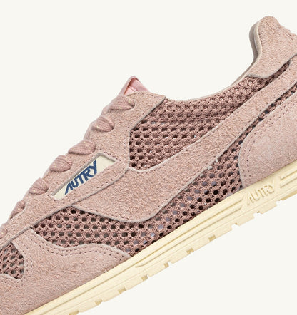 AUTRY WINDSPIN SNEAKERS IN SILK MESH AND SUEDE