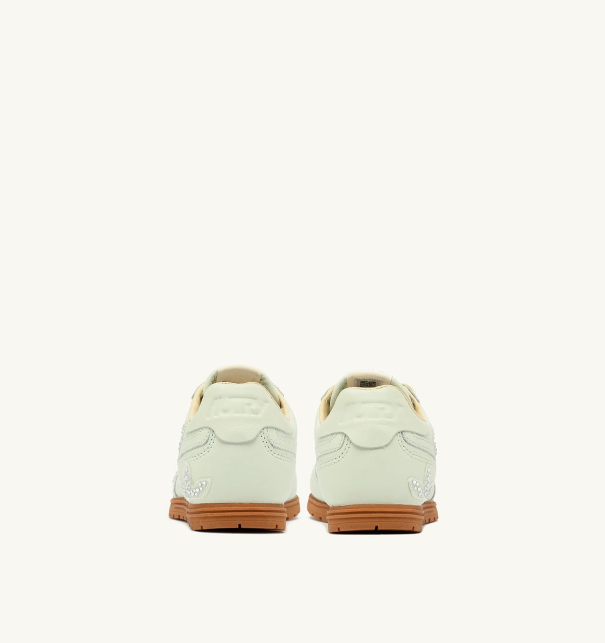 AUTRY WINDSPIN SNEAKERS IN BONE WHITE LEATHER WITH DECORATIONS