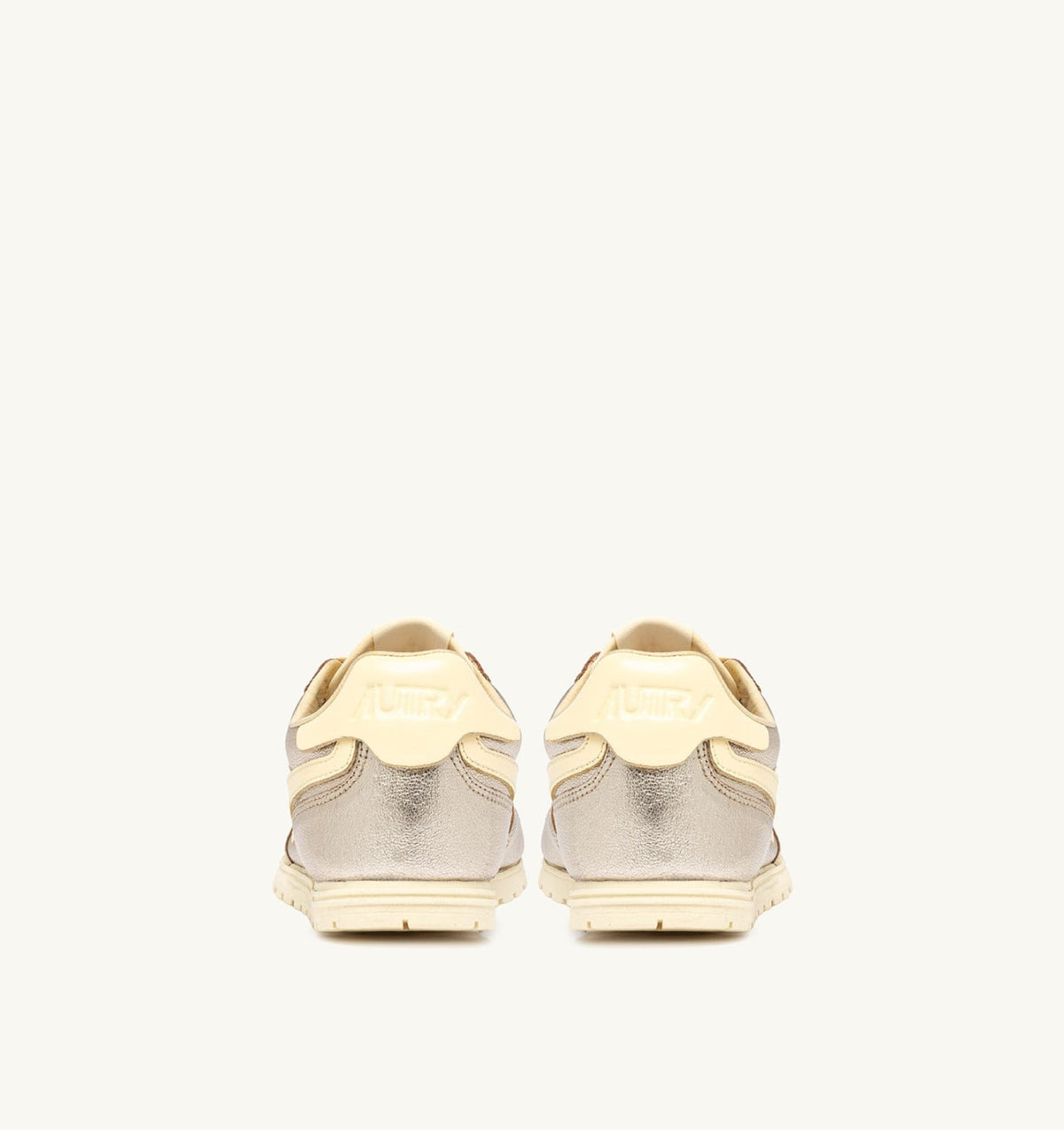 AUTRY WINDSPIN SNEAKERS IN PLATINUM AND RUTABAGA SUEDE AND LEATHER