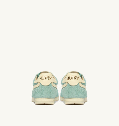 AUTRY WINDSPIN SNEAKERS IN JASMINE AND RUTABAGA SUEDE AND LEATHER