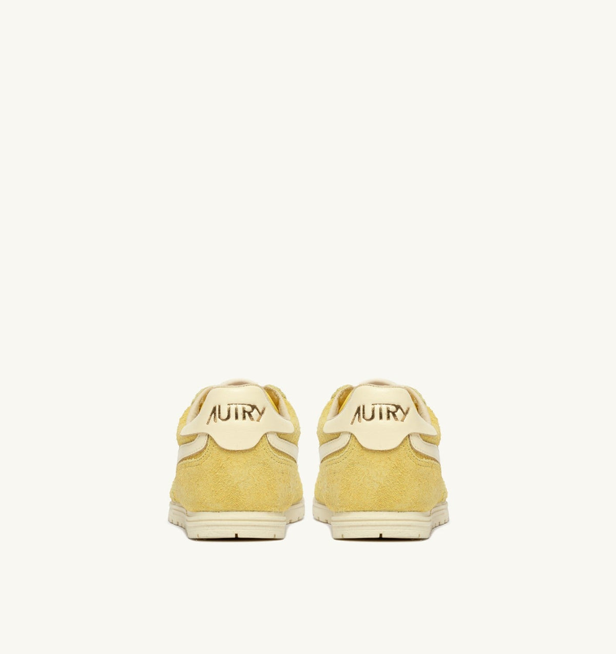 AUTRY WINDSPIN SNEAKERS IN MIMOSA AND RUTABAGA SUEDE AND LEATHER