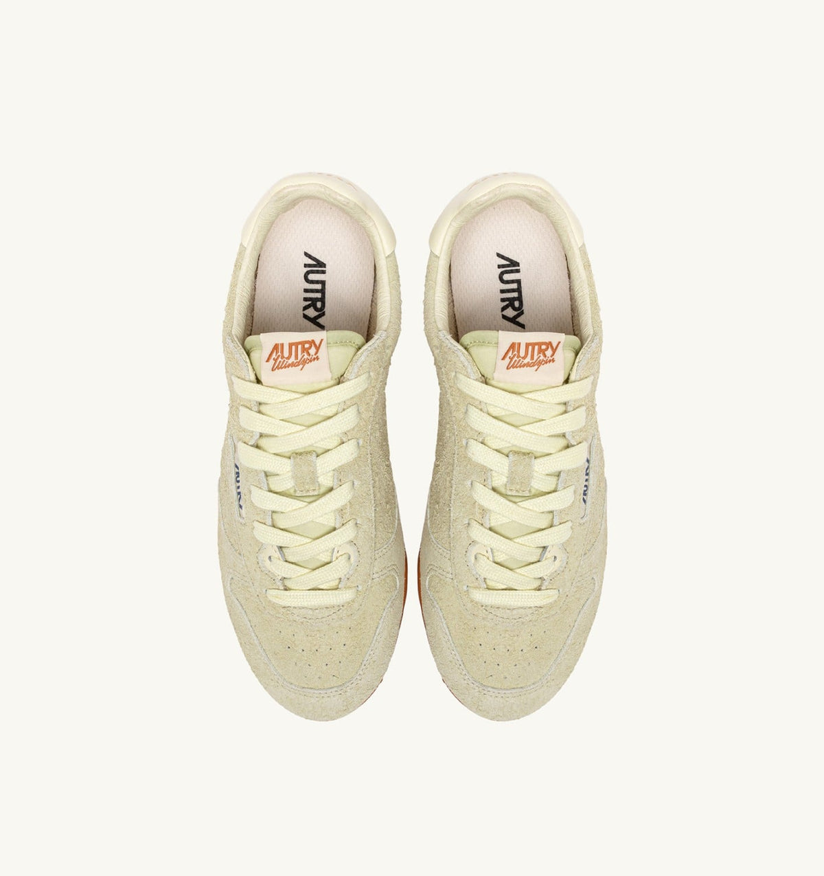 AUTRY SNEAKERS WINDSPIN IN BUTTER WHITE SUEDE