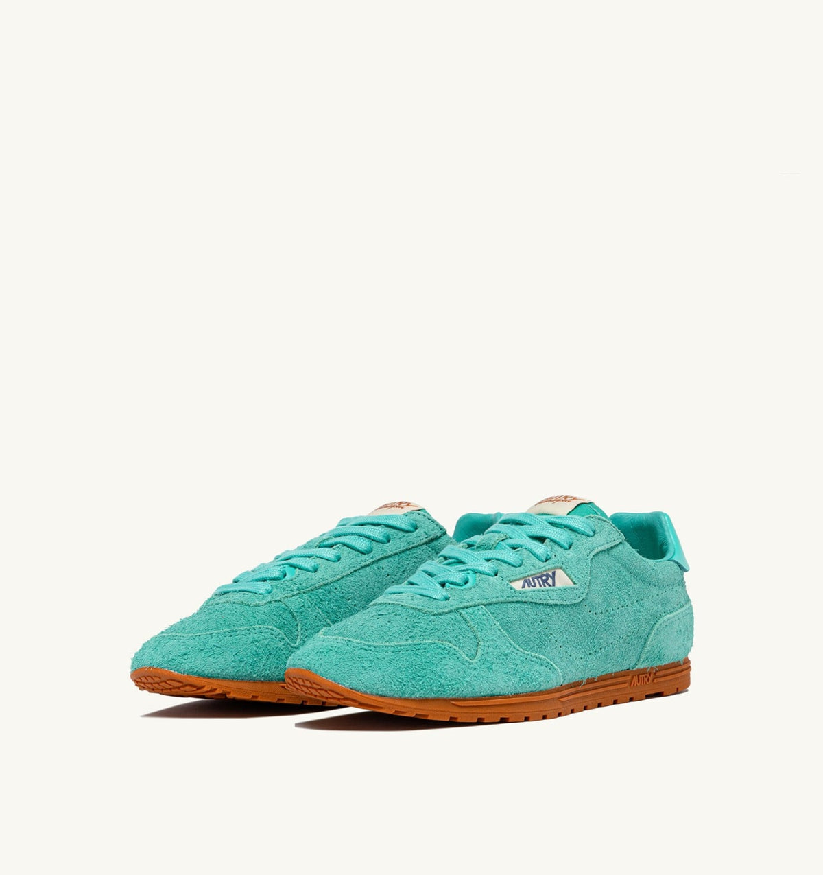 AUTRY SNEAKERS WINDSPIN IN TURQUOISE SUEDE