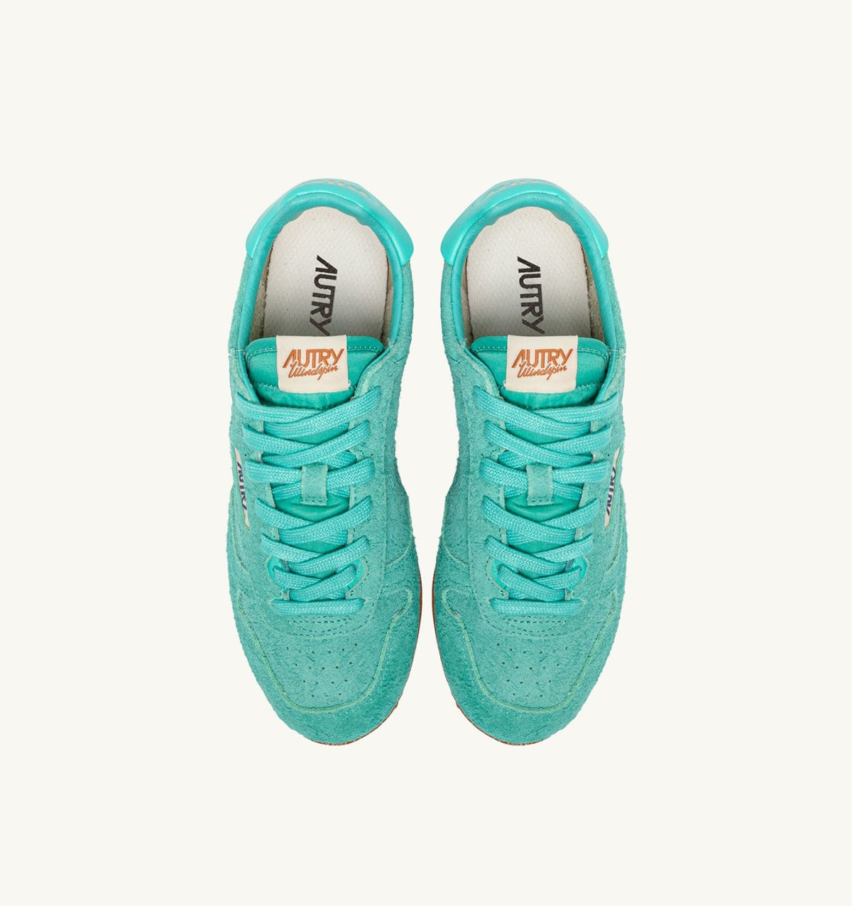 AUTRY SNEAKERS WINDSPIN IN TURQUOISE SUEDE
