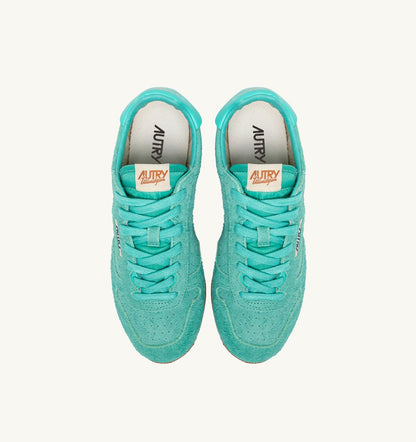 AUTRY SNEAKERS WINDSPIN IN TURQUOISE SUEDE