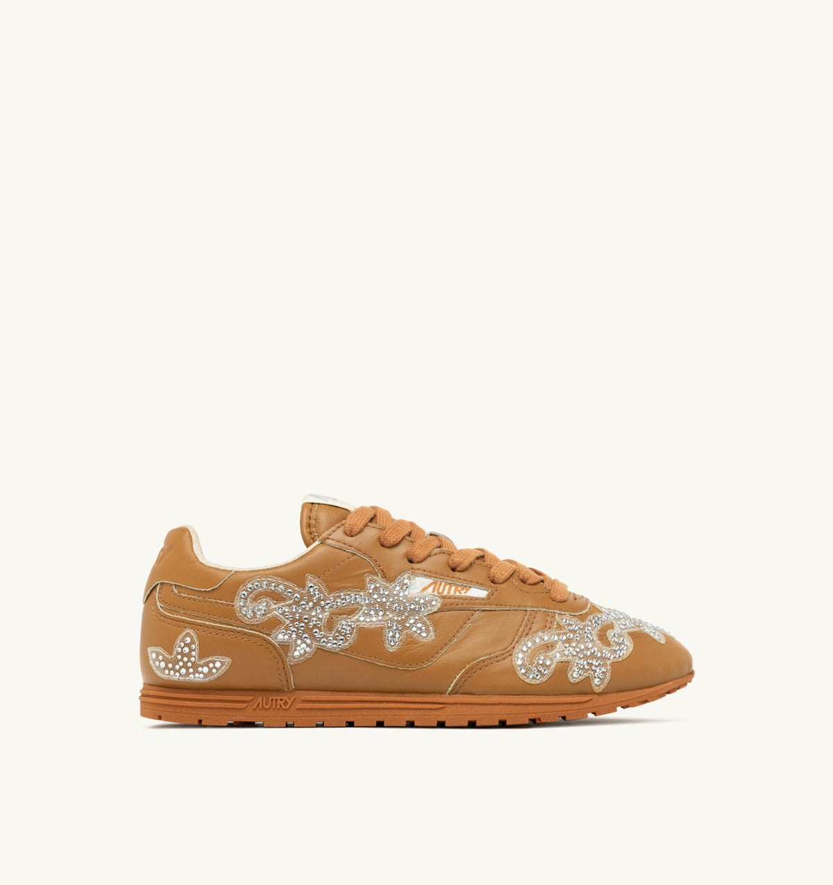 AUTRY WINDSPIN SNEAKERS IN EARTH LEATHER WITH DECORATIONS