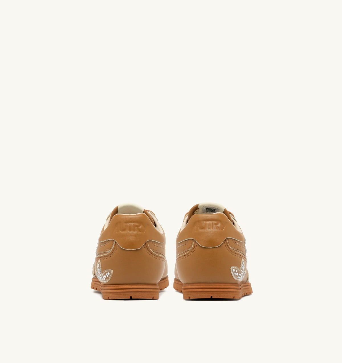 AUTRY WINDSPIN SNEAKERS IN EARTH LEATHER WITH DECORATIONS