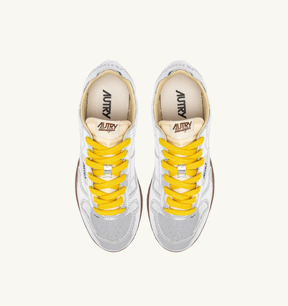AUTRY WINDSPIN SILVER MIRRORED SNEAKERS