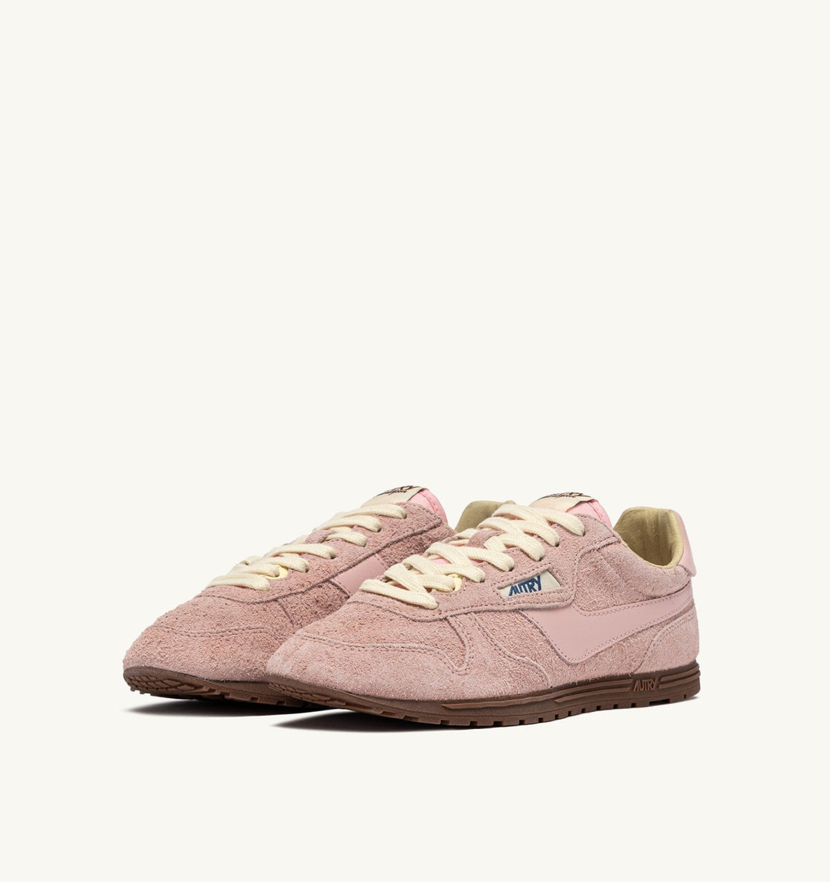 AUTRY WINDSPIN SNEAKERS IN ROSEMARY SUEDE AND LEATHER