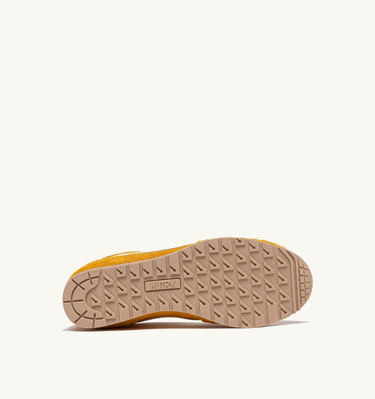 AUTRY SNEAKERS WINDSPIN IN SUEDE AND LEATHER COLOR MINERAL YELLOW AND RUTABAGA