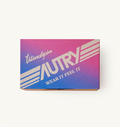 AUTRY SNEAKERS WINDSPIN IN SUEDE AND LEATHER COLOR MINERAL YELLOW AND RUTABAGA