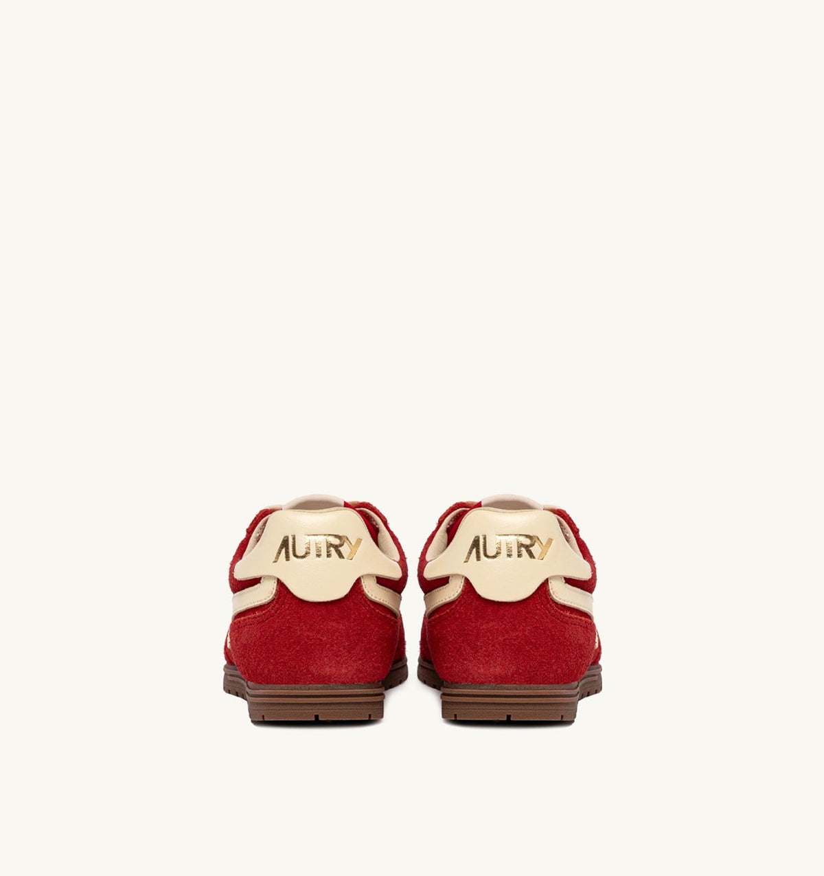 AUTRY SNEAKERS WINDSPIN IN SUEDE AND LEATHER COLOR RUBY AND RUTABAGA