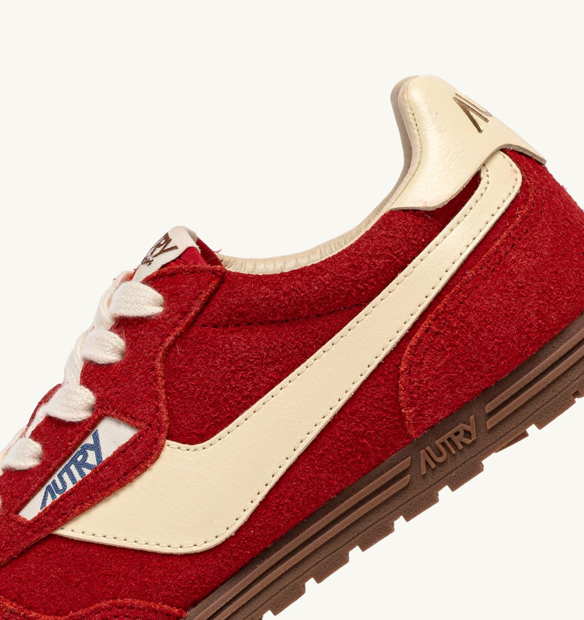 AUTRY SNEAKERS WINDSPIN IN SUEDE AND LEATHER COLOR RUBY AND RUTABAGA