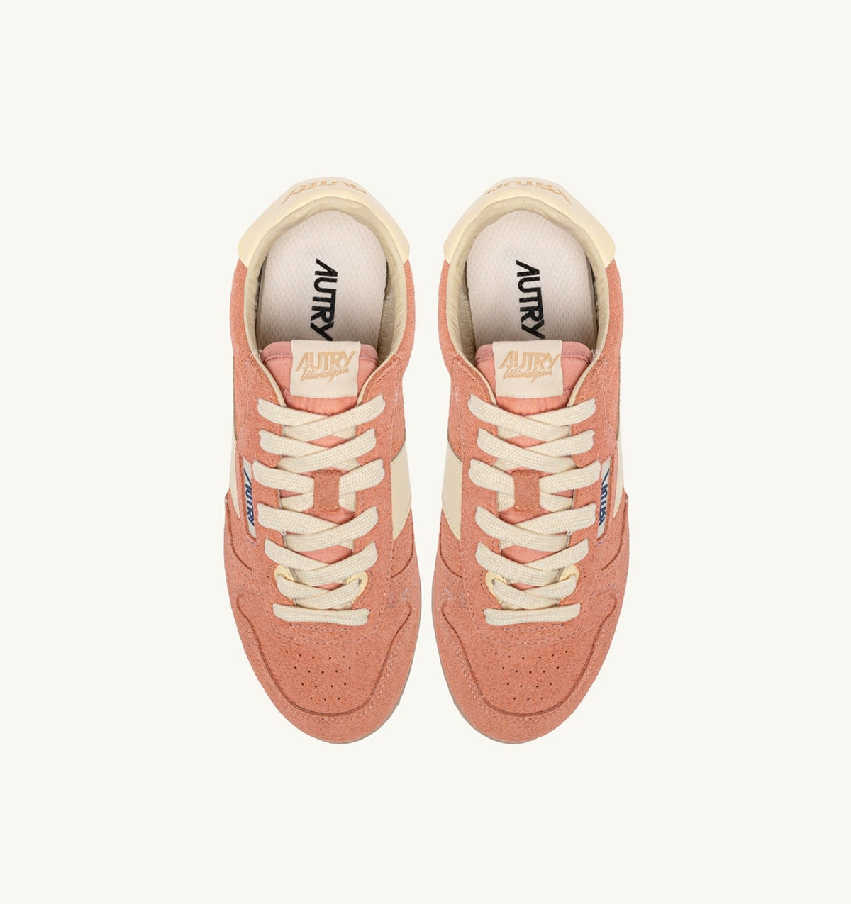 AUTRY SNEAKERS WINDSPIN IN SUEDE AND LEATHER COLOR DAMASK AND RUTABAGA