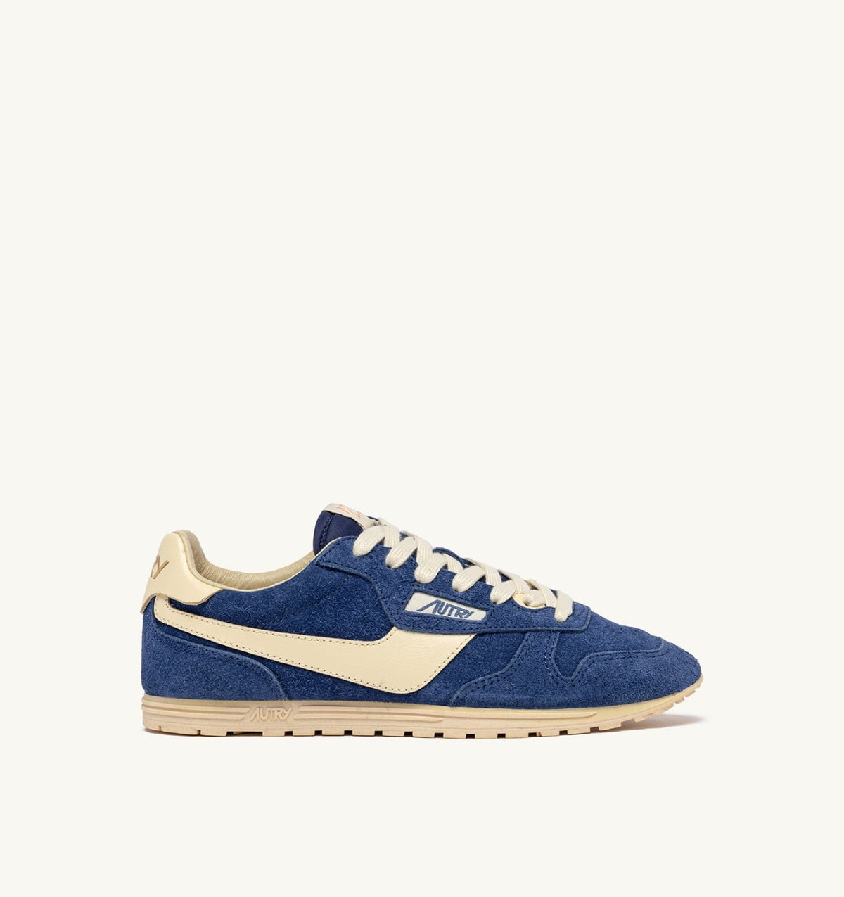 AUTRY SNEAKERS WINDSPIN IN SUEDE AND LEATHER COLOR INFINITO AND RUTABAGA