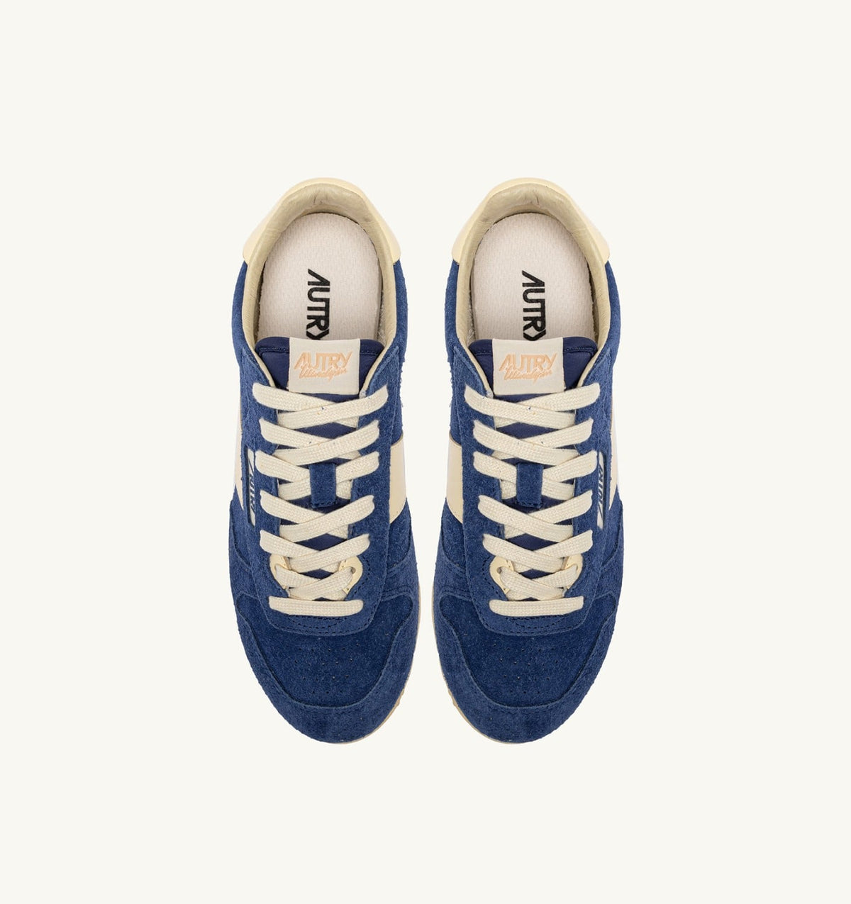 AUTRY SNEAKERS WINDSPIN IN SUEDE AND LEATHER COLOR INFINITO AND RUTABAGA