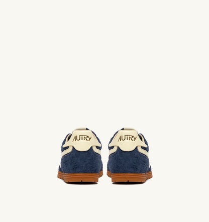 AUTRY WINDSPIN SNEAKERS IN BLUETTE AND RUTABAGA SUEDE AND LEATHER