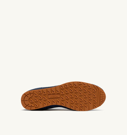 AUTRY WINDSPIN SNEAKERS IN BLUETTE AND RUTABAGA SUEDE AND LEATHER