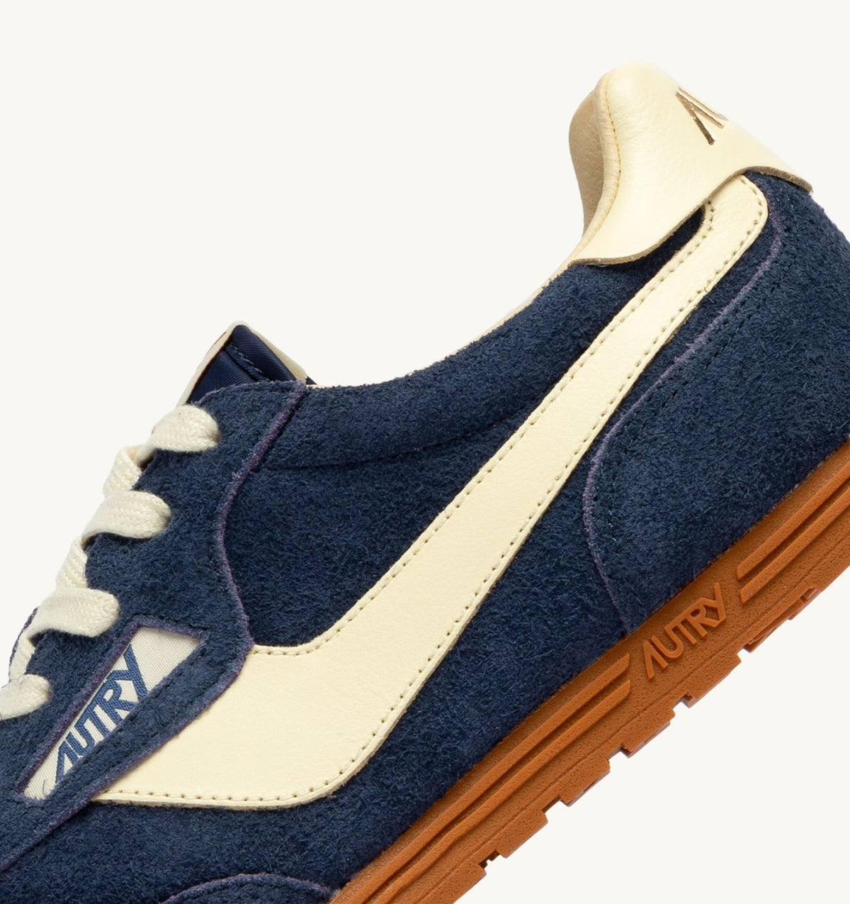 AUTRY WINDSPIN SNEAKERS IN BLUETTE AND RUTABAGA SUEDE AND LEATHER