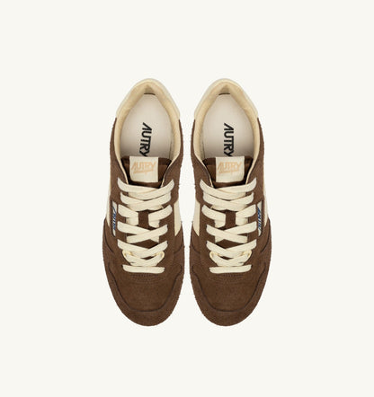 AUTRY WINDSPIN SNEAKERS IN TUNDRA AND RUTABAGA SUEDE AND LEATHER