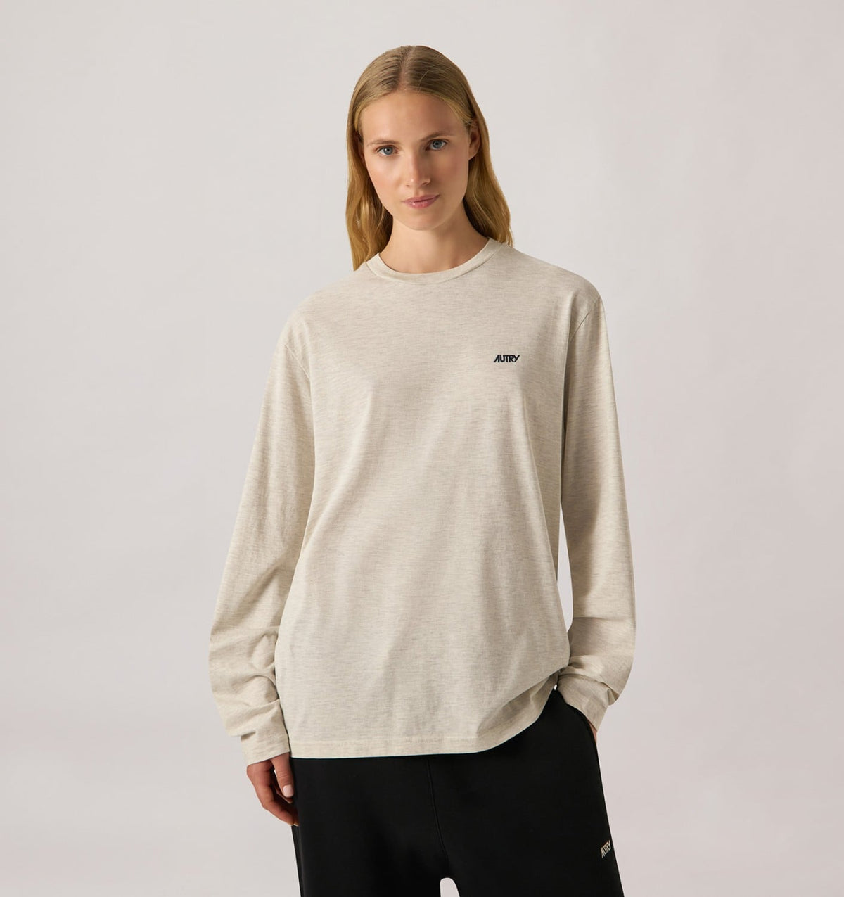 AUTRY LONG-SLEEVE EMBROIDERED LOGO TEE UNISEX