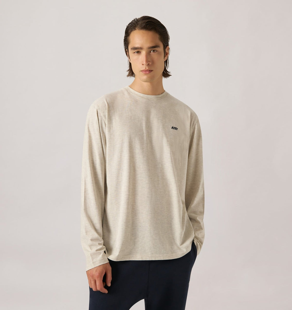 AUTRY LONG-SLEEVE EMBROIDERED LOGO TEE UNISEX